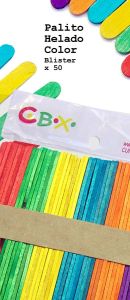 Palitos de helado color CBX 50 unidades