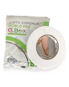 Cinta esponja doble faz CBX 18mm x 5mts