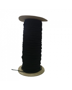Cordón elástico 3mm negro x metro