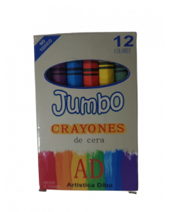 Crayones de cera JUMBO AD x 12 unidades