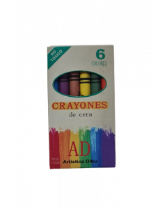 Crayones de cera x 6 unidades AD