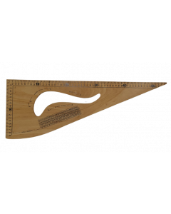 Escuadra madera con tabla de medida
