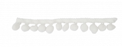 Galón pompón blanco 17mm x 25mts