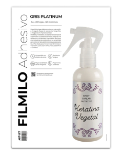 Filmilo adhesivo gris platinum A4 20 hojas