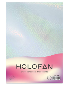 Holofan efecto corazonada transparente A4 20 hojas