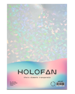 Holofan adhesivo con efecto diamante transparente A4 20 hojas