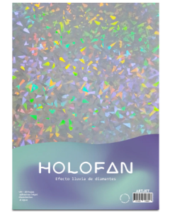 Holofan adhesivo con efecto lluvia de diamantes A4 20 hojas