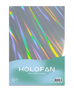 Holofan adhesivo con efecto mundo tornasol A4 20 hojas